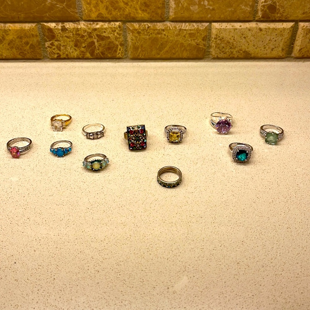 Silver and Gold Rings